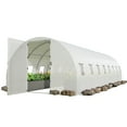 thumbnail image 1 of Walk-in Greenhouse, Tunnel Green House for Outdoors Plastic Cover Garden Warm House,Large Hot House with Roll-Up Windows&Upgraded Swing Doors,Heavy Duty Galvanized Steel Frame, 1 of 9