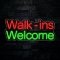 thumbnail image 1 of Walk ins Welcome LED Neon Sign 23"L x 10"H #33537, 1 of 4