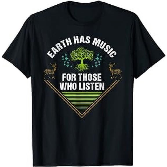 Walk with Nature Earth Music Hiking Themed Outdoor T-Shirt