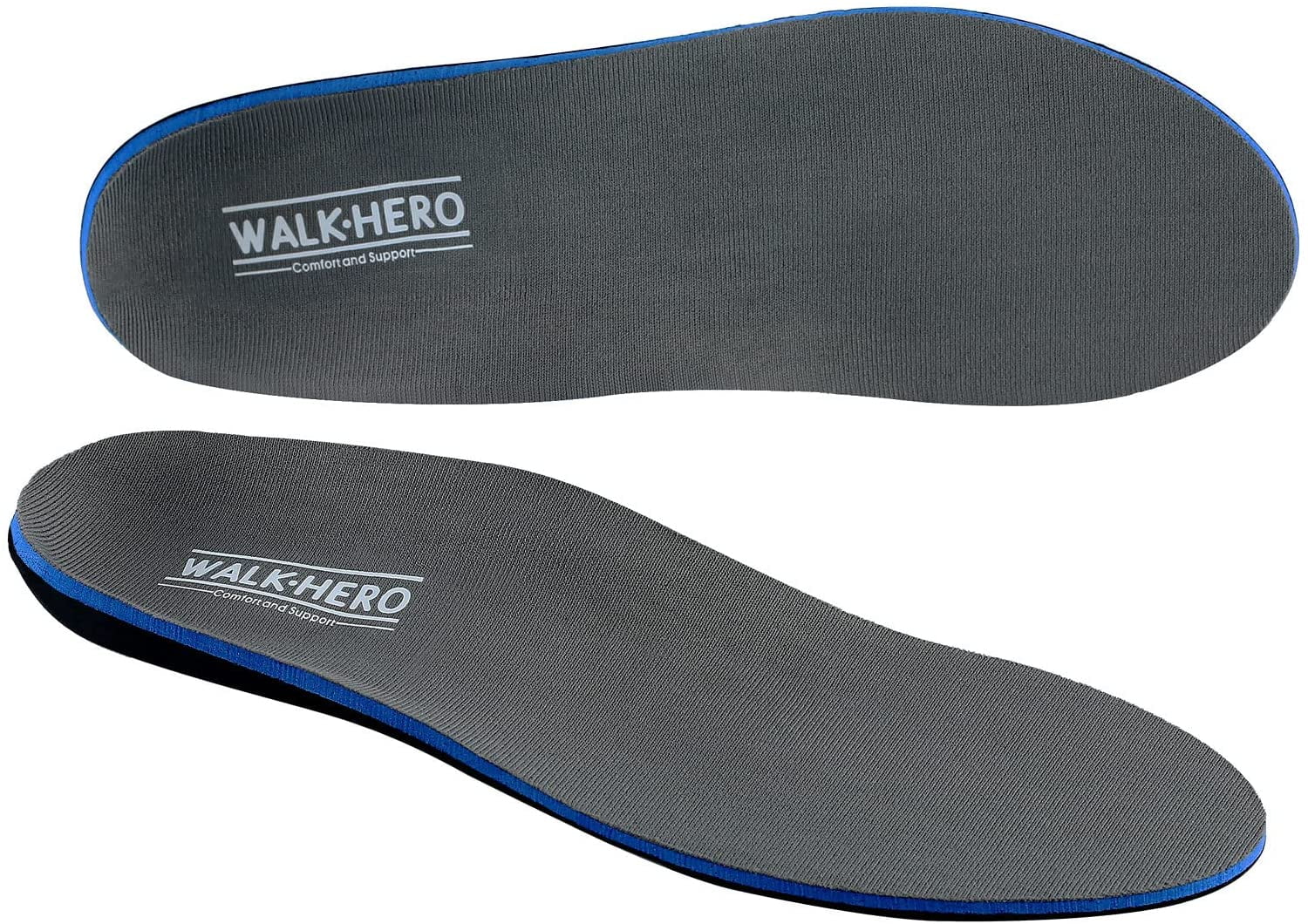 WalkHero Adult Unisex Arch Support Insoles Plantar Faciitis Orthotics