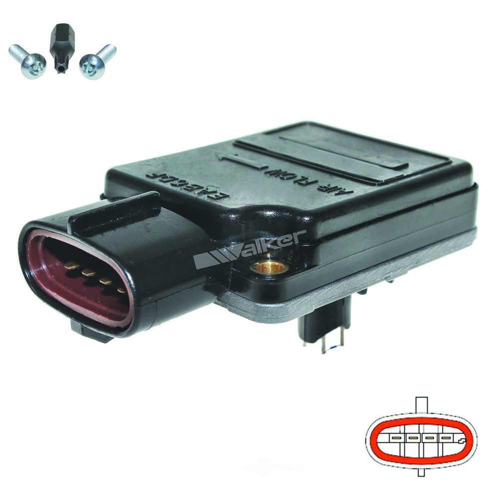 Walker Products 245-1115 Mass Air Flow Sensor (MAF) Assembly - Replacement For Various Vehicles