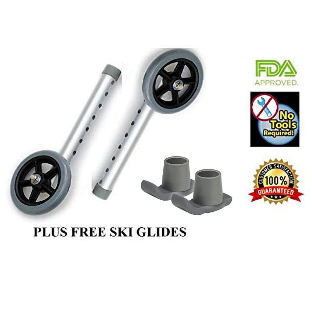 Walker 5 Inch Wheels and Walker Glides by Healthline
