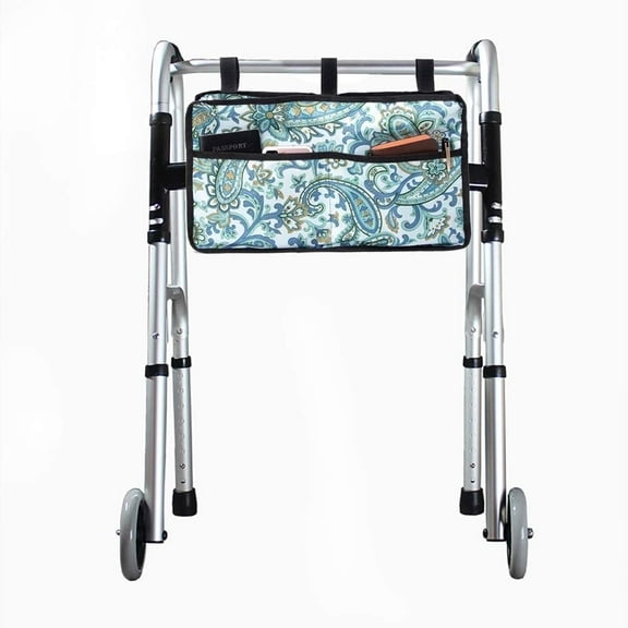 AMQTSLM Walker Bag, Hands Free Walker Accessories Basket, Multi-Purpose Cell Phone,Water Bottle,Medicine Attachment Fits for Folding Walkers, Multiple Pockets Tote Caddy Pouch for Elderly