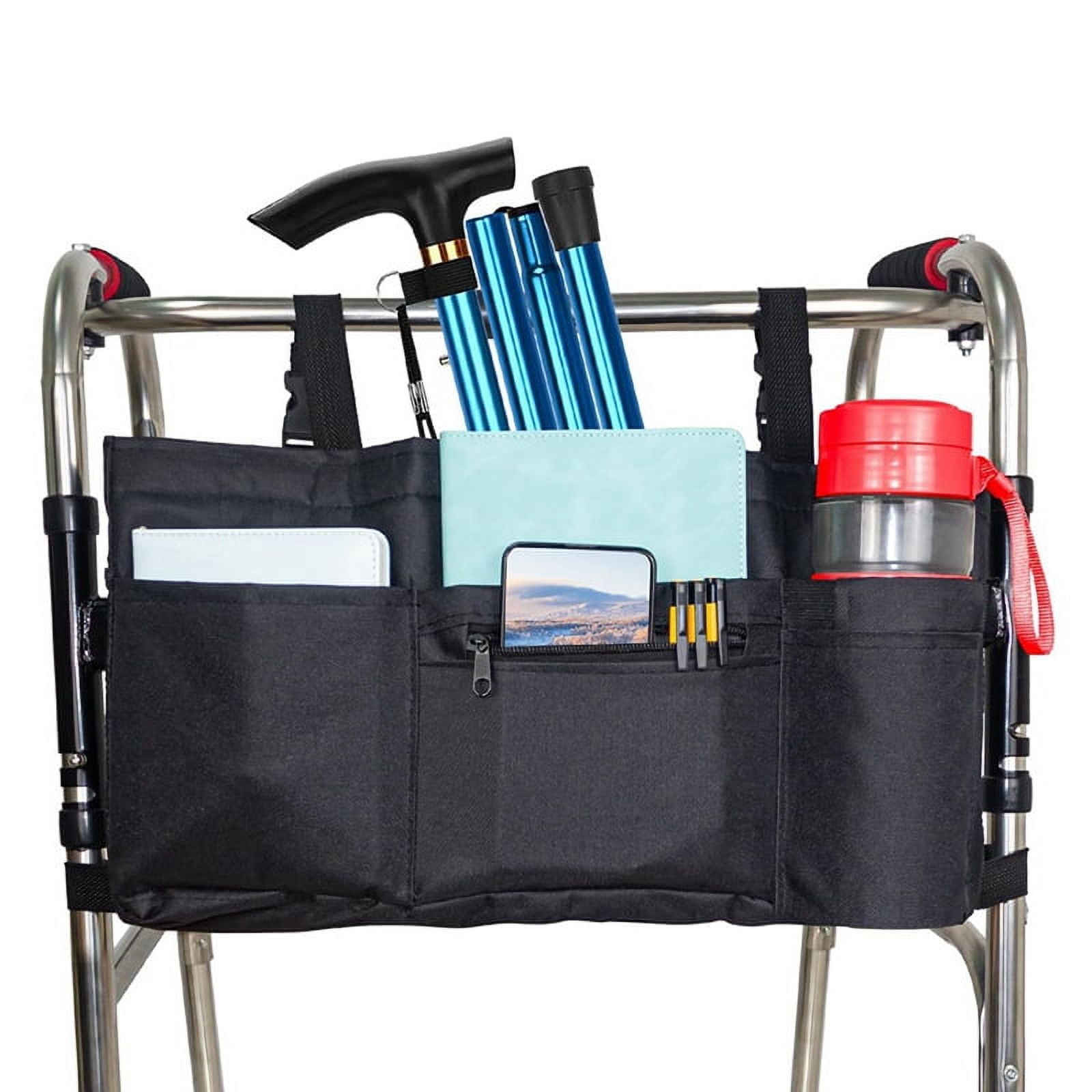 Walker Bag with Soft Cooler \u0026 Cup Holder,Walker Bags for Folding Walker,WalkerBaskets,Cup Holder for Walker