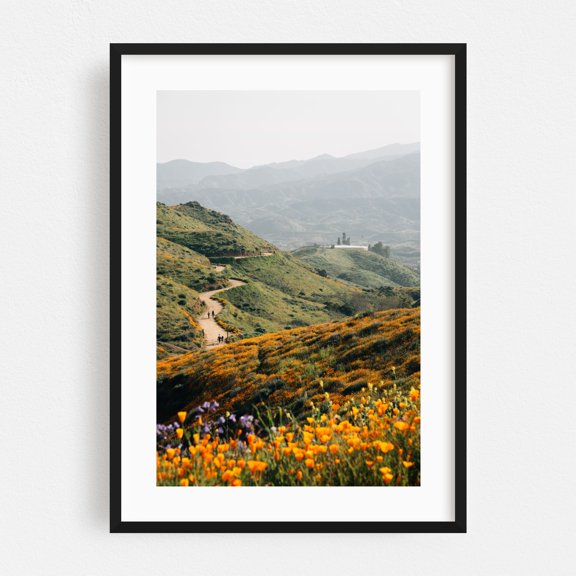 Walker Canyon Trail 01 - Lake Elsinore California Photography Black Framed Wall Art Print 16 x 24 inches