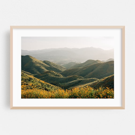 Walker Canyon Views 01 - Lake Elsinore California Photography Landscape Nature Mountain Scenic Floral Summer Botanical Oak Framed Wall Art Print 6 x 8 inches