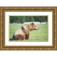 thumbnail image 1 of Walker, Carol 14x11 Gold Ornate Wood Framed with Double Matting Museum Art Print Titled - Gazing Bear, 1 of 4