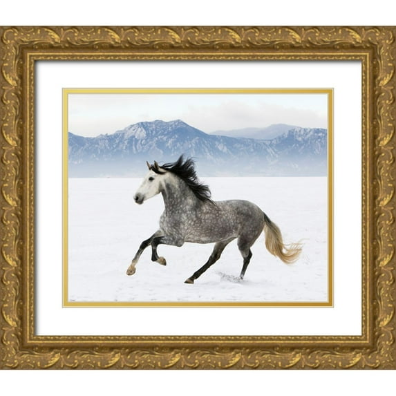 Walker, Carol 32x26 Gold Ornate Wood Framed with Double Matting Museum Art Print Titled - Winter Wonderland