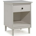 thumbnail image 1 of Walker Edison 1 Drawer Solid Wood Nightstand in White, 1 of 4