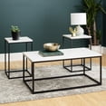 thumbnail image 1 of Walker Edison 3 Piece Urban Versatile Faux Marble Occasional Table Set, White, 1 of 10
