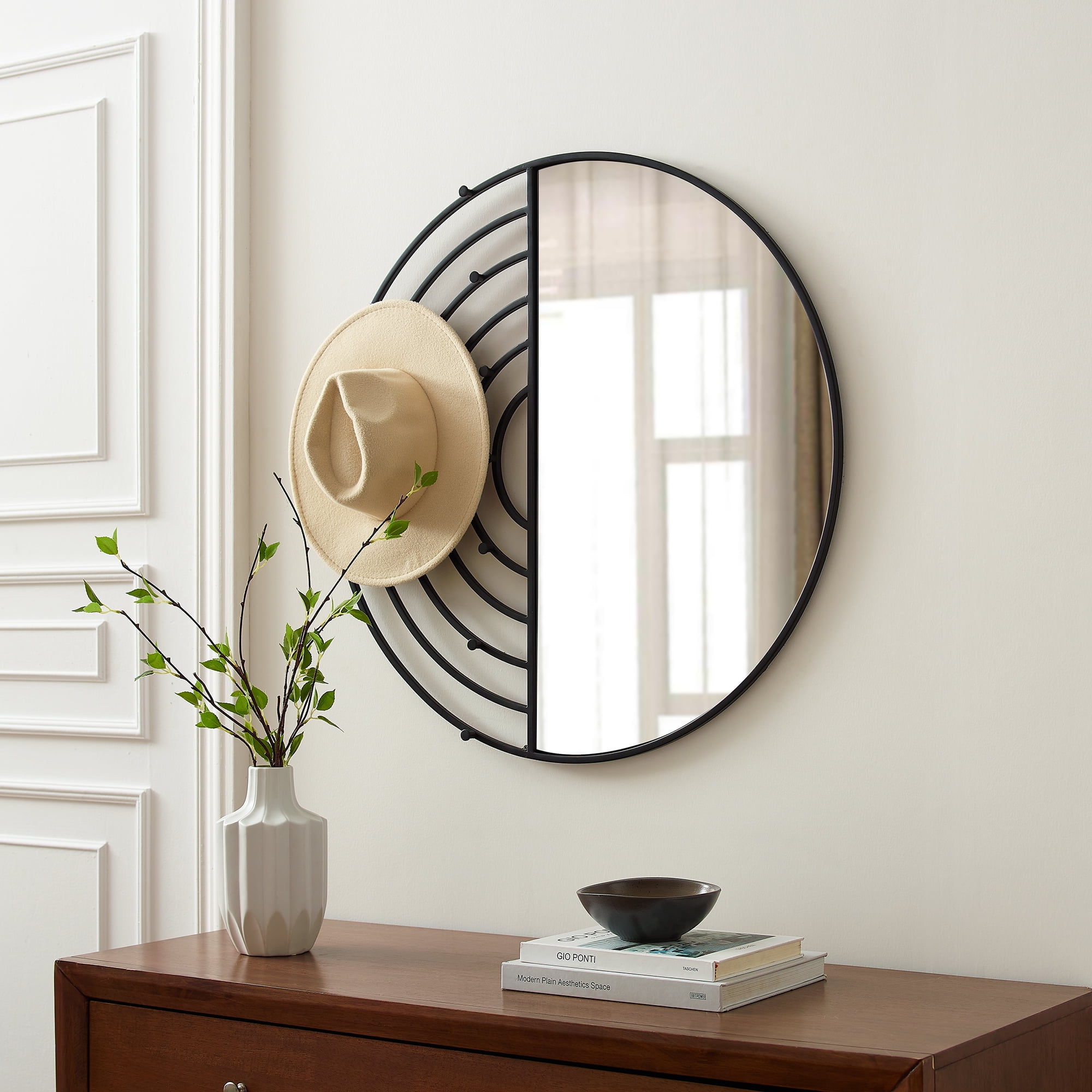 Walker Edison Round Wall Mirror