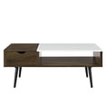 thumbnail image 1 of Wood and Faux Marble Coffee Table - Dark Walnut, 1 of 7