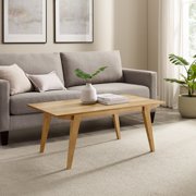 Walker Edison 43" Japandi Coffee Table, English Ash