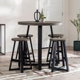 thumbnail image 1 of Walker Edison 5-Piece Rustic Counter-Height Dining Set, Grey/Black, 1 of 9