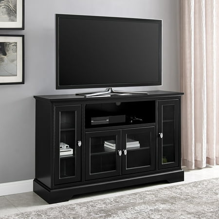 Walker Edison - Tall Sound Bar TV Stand for Most Flat-Panel TV's up to 60" - Black