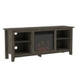 thumbnail image 1 of Walker Edison 58" Rustic MDF Farmhouse Fireplace TV Stand in Charcoal, 1 of 8