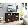Walker Edison 58in. Wood Highboy Fireplace Media TV Stand Console