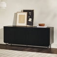 thumbnail image 1 of Walker Edison 69" Scandinavian 4-Door Reeded-Front Sideboard, Black, 1 of 16