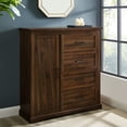thumbnail image 1 of Walker Edison Coastal 4 Drawer, 1 Door Wardrobe, Dark Walnut, 1 of 8