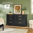 thumbnail image 1 of Walker Edison Contemporary 6-Drawer Dresser with Ultra-Easy Drawer Assembly - Black, 1 of 17