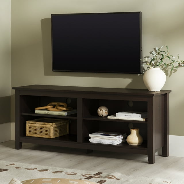 Walker Edison Contemporary Wood TV Media Storage Stand for TVs up to 60" - Espresso