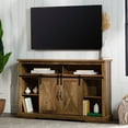 thumbnail image 1 of Walker Edison Farmhouse Barn Door TV Stand for TVs up to 60", Reclaimed Barnwood, 1 of 12