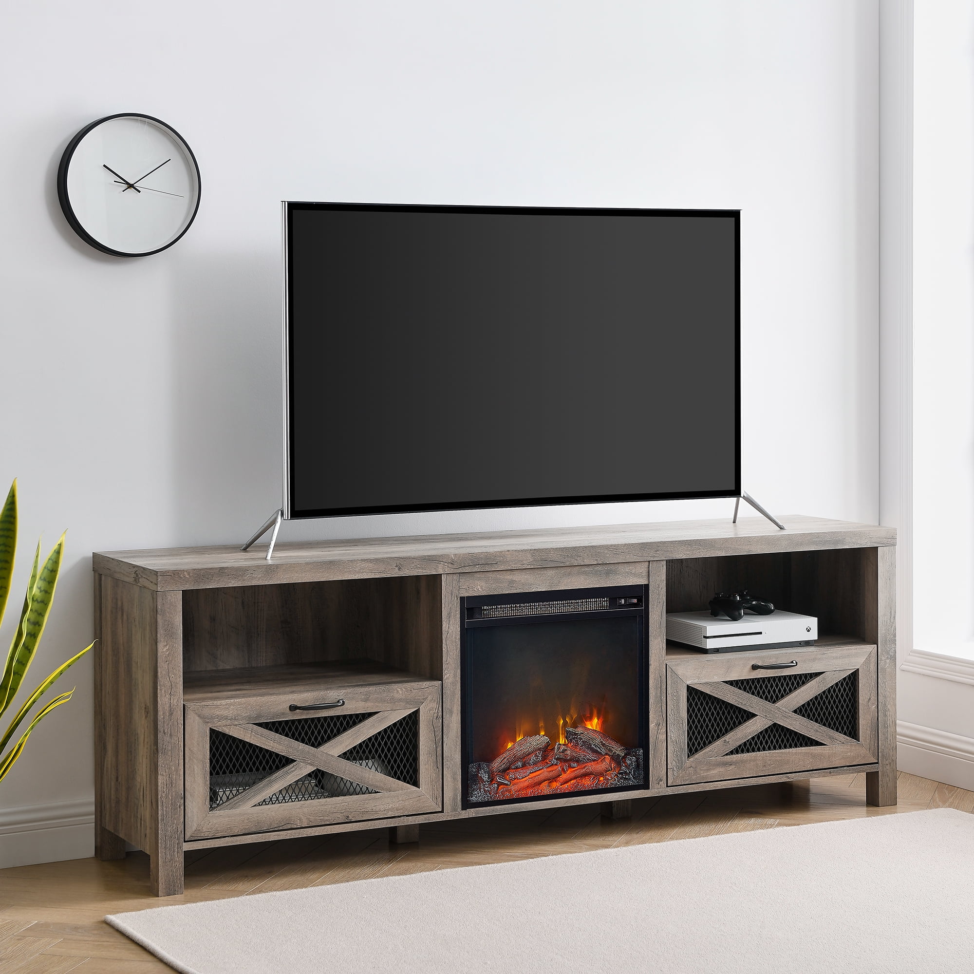 Manor park fireplace tv stand deals