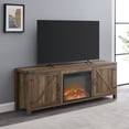 thumbnail image 1 of Walker Edison Farmhouse Fireplace TV Stand for TVs up to 80”, Reclaimed Barnwood, 1 of 11