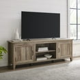 thumbnail image 1 of Walker Edison Farmhouse Grooved Door TV Stand for TVs up to 80", Grey Wash, 1 of 13