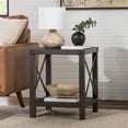 thumbnail image 1 of Walker Edison Farmhouse Open Storage Side Table, Sable, 1 of 20