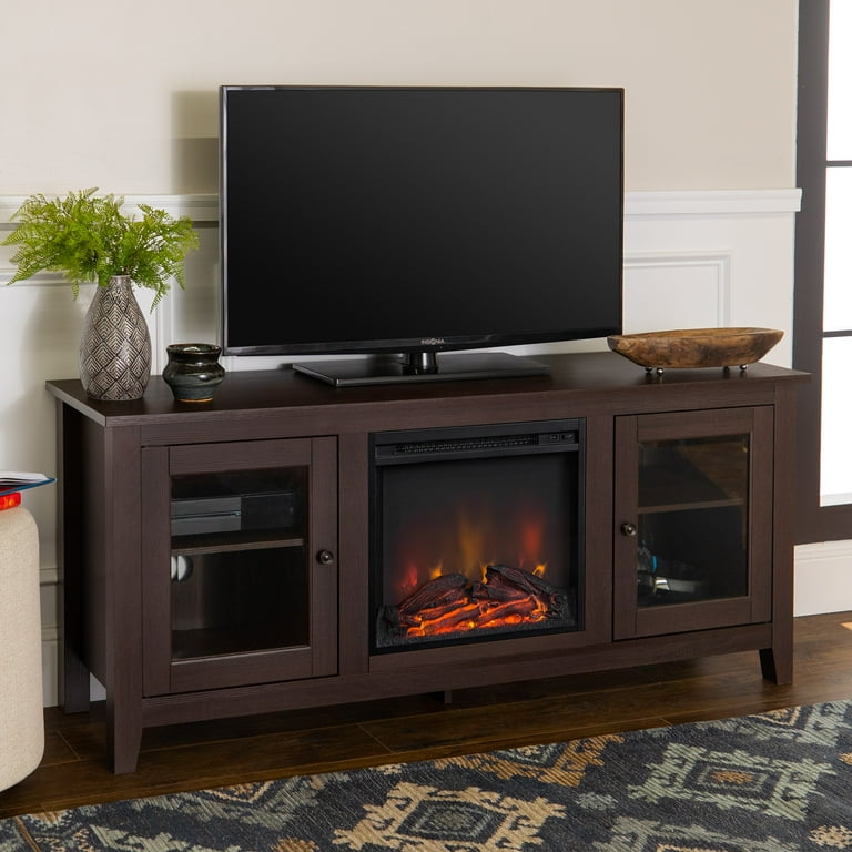 Walmart 60 inch tv deals stand with fireplace