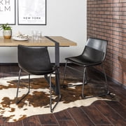 Worthington Faux Leather Black Dining Chairs by River Street Designs, Set of 2