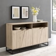 thumbnail image 1 of Walker Edison Industrial Angled Door Sideboard, Birch, 1 of 11