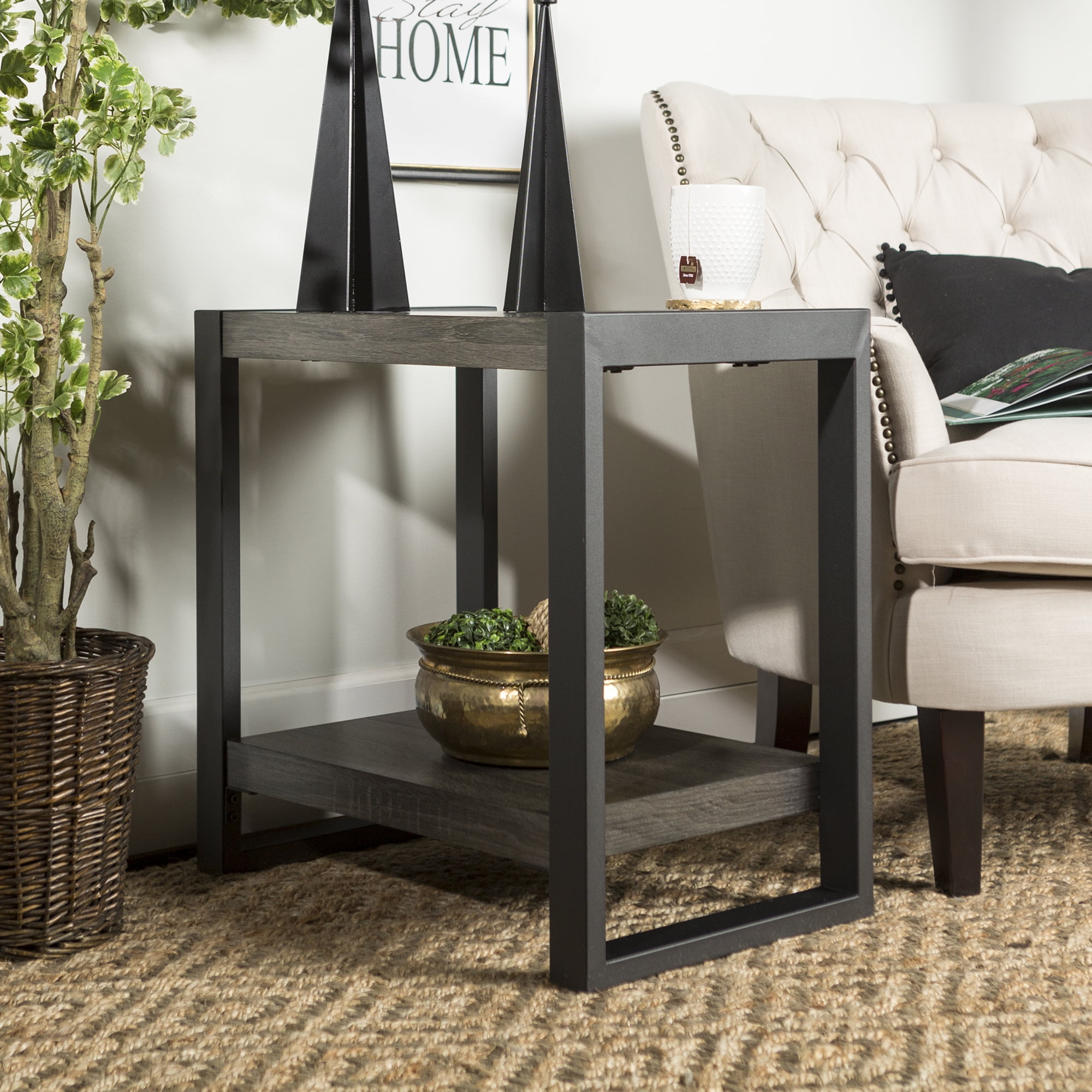 Charcoal side table discount