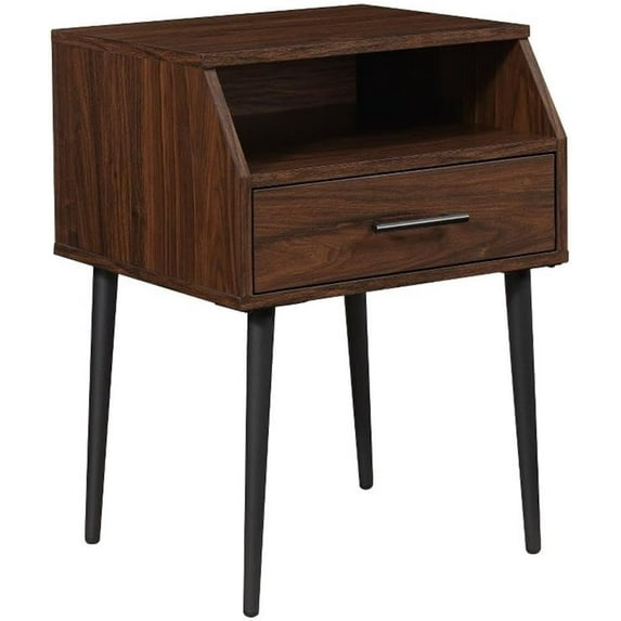 Walker Edison Kali Modern 2-Drawer Storage Entry Table, Gray