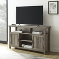 thumbnail image 1 of Classic Grooved-Door Tall TV Stand for TVs up to 65" in Gray Wash, 1 of 4