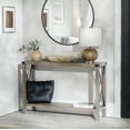 thumbnail image 1 of Walker Edison Magnolia Metal X Console Table, Gray Wash, 1 of 18