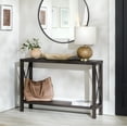 thumbnail image 1 of Walker Edison Magnolia Metal X Console Table, Sable, 1 of 19