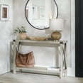 thumbnail image 1 of Walker Edison Magnolia Metal X Console Table. Stone Grey, 1 of 18