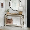 thumbnail image 1 of Walker Edison Magnolia Metal X Console Table, White Oak, 1 of 19