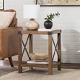 thumbnail image 1 of Walker Edison Magnolia Metal X End Table, Reclaimed Barnwood, 1 of 11