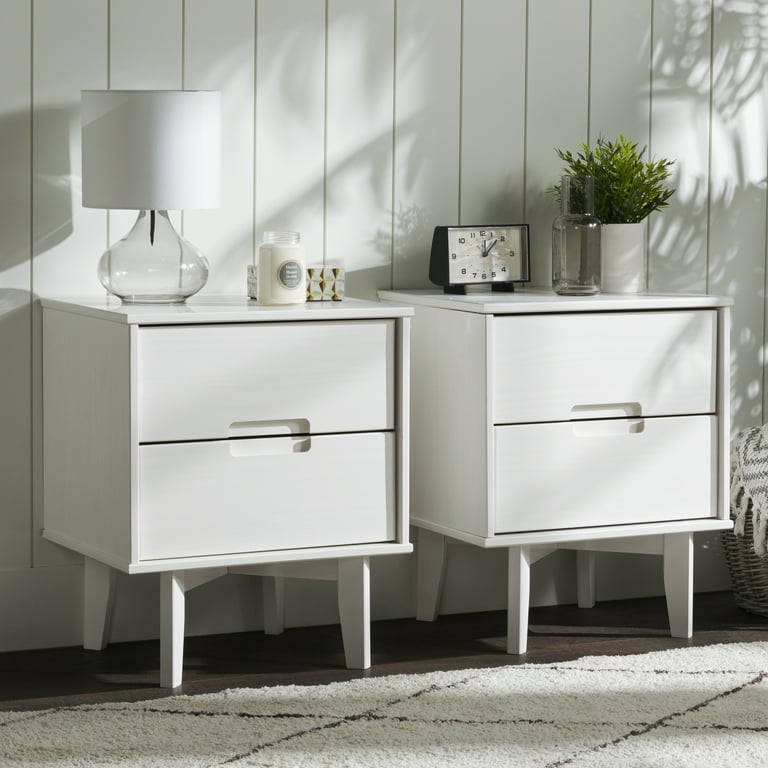 Set of sale two white nightstands