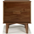 Walker Edison Mid Century Modern 2 Drawer Wood Nightstand Walnut