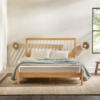 Natural Wood Bed Frame Queen
