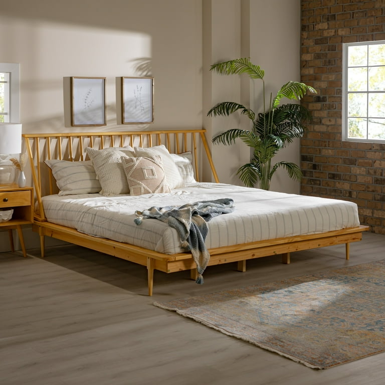 Light oak king bed cheap frame