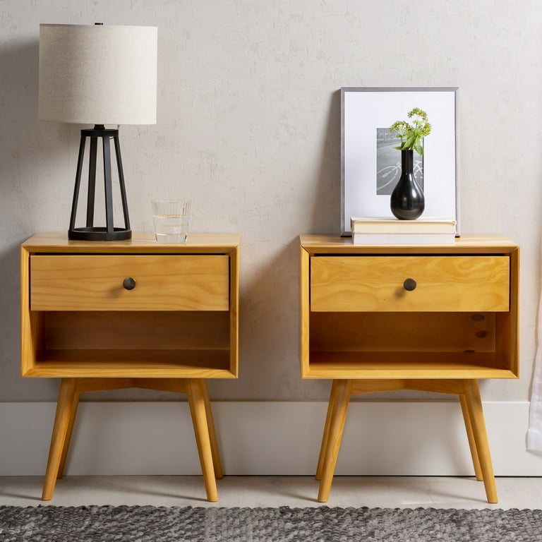 Light wood nightstand sale set of 2