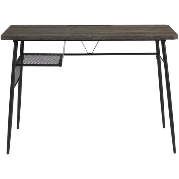 Walker Edison Mira Engineered Wood Writing Desk with Shelf in Cerused Ash