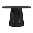 thumbnail image 1 of Walker Edison Modern 48" Round Solid Wood Pedestal Dining Table, Black, 1 of 13