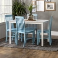 thumbnail image 1 of Walker Edison Modern 5-Piece Dining Set - White / Powder Blue, 1 of 15