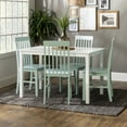 thumbnail image 1 of Walker Edison Modern 5-Piece Dining Set - White / Sage, 1 of 20